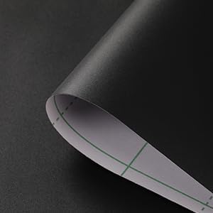 Black Contact Paper - 15.7 x 500 Inch Peel and Stick Wallpaper, Matte Black Wallpaper, Self Adhesive and Removable Decorative Contact Paper for Cabinets,Stand Liner, Table and Door Makeover Decor