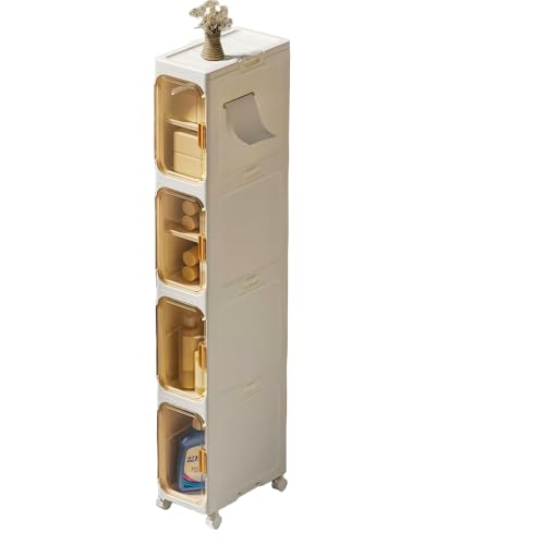 Slim Bathroom Storage Cabinet, Narrow Floor Cabinet - Image 1