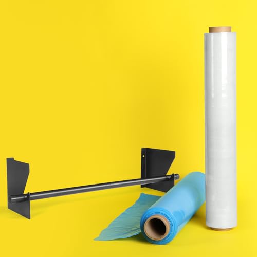 Adjustable Paper Roll Holder Wall Mounted 28 to 60 Inch, Black - Image 7