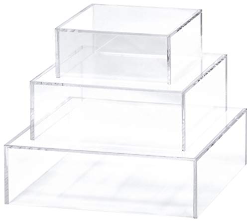 Red Co. Crystal Clear Small Acrylic Cubic Display Riser Stands - Image 8