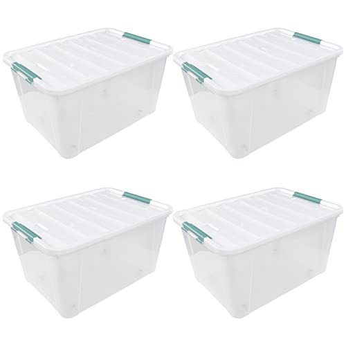 80 L Extra Large Plastic Storage Box, Clear Large Plastic Storage - Image 8