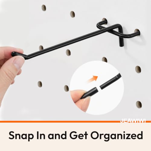 36 Pcs Metal Pegboard Hooks, 4 & 6 & 8 Inch, Fit 1/6 in Peg Board - Image 8