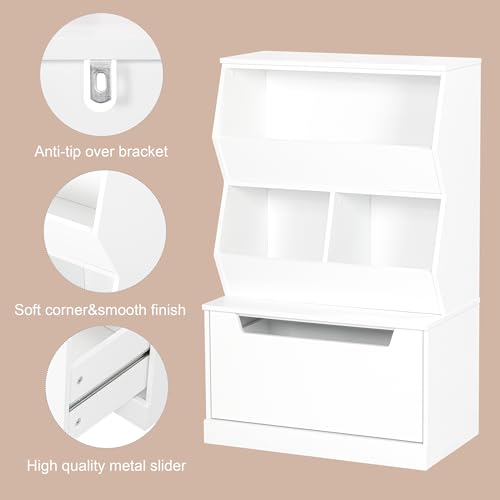 UTEX Slanted Kids Toy Storage Organizer, Children Storage - Image 7