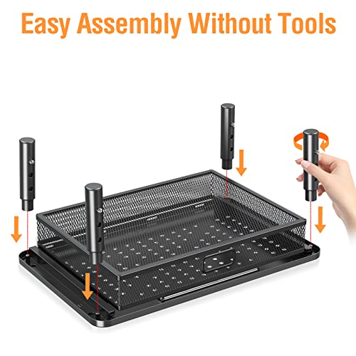 ELIVED 2 Pack Monitor Stand Riser with Metal Drawer, 3 - Image 7