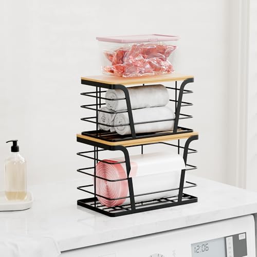 2 Pack Stackable Storage Laundry Kitchen Organizers, Wall - Image 7