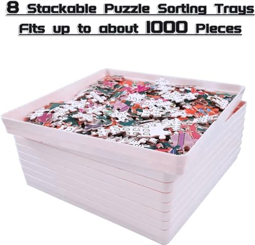 8 Stackable Puzzle Sorting Trays for Jigsaw Puzzles Puzzle Holder - Image 7