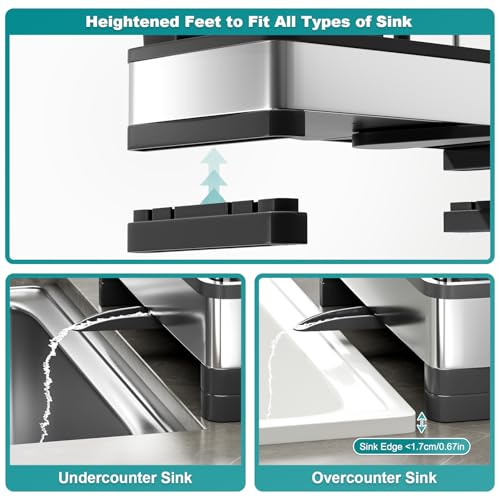 Ewaiira Stainless Steel Sink Caddy, Sponge Holder fo | All Products - Image 7