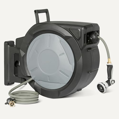 Amazon Basics Retractable Garden Hose Reel, 130 Foot - Image 6