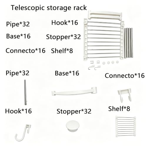 BLULEE Expandable Standing Shelf Unit, Adjustable Storage - Image 7