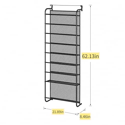 Over The Door Shoe Organizer-8 Tier Hanging Shoe Organizer, Heavy - Image 8