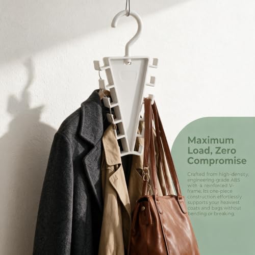 V-Shape 12-Hook Rotating Hanger, 360° Space Saving Closet - Image 7
