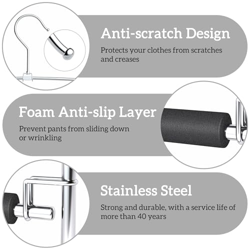 SINDAX Pants Hangers Space Saving - 4Pack, 5 Layers Space - Image 7