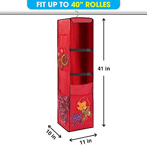 ProPik Hanging Gift Wrap Organizer, Wrapping Paper Storage Bag - Image 8