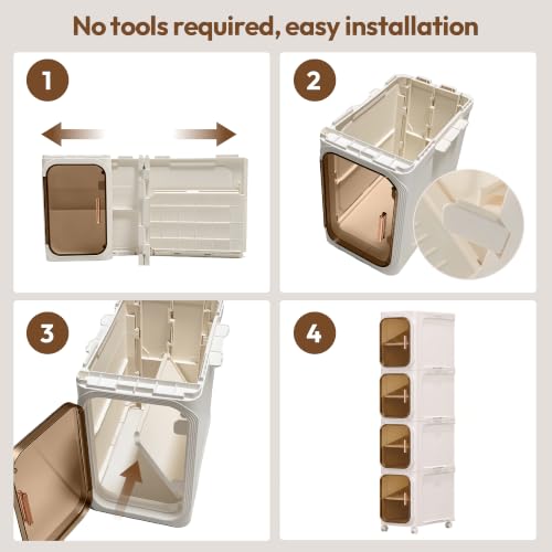 BGYMF Narrow Slim Bathroom Storage Cabinet,Foldable and Movable - Image 8