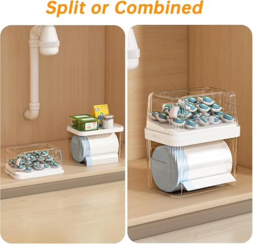 Trash Bag and Laundry pods Dispenser, 3-in-1 Clear Under - Image 7