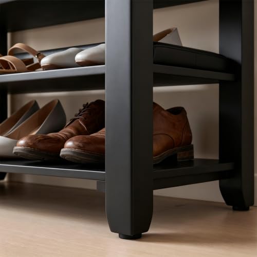 Solid Wood Shoe Rack Bench for Entryway,Entryway Bench - Image 8