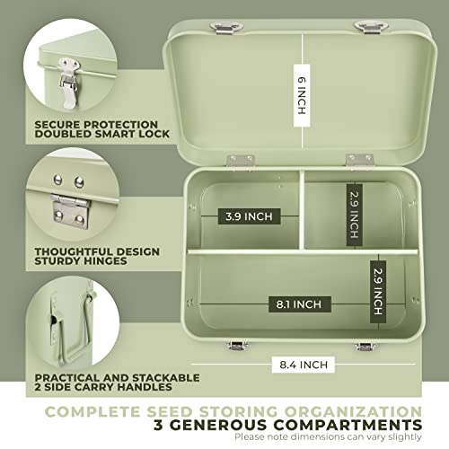 Wildgoose Seed Storage Box - Metal Seed Packet Organizer - Image 7