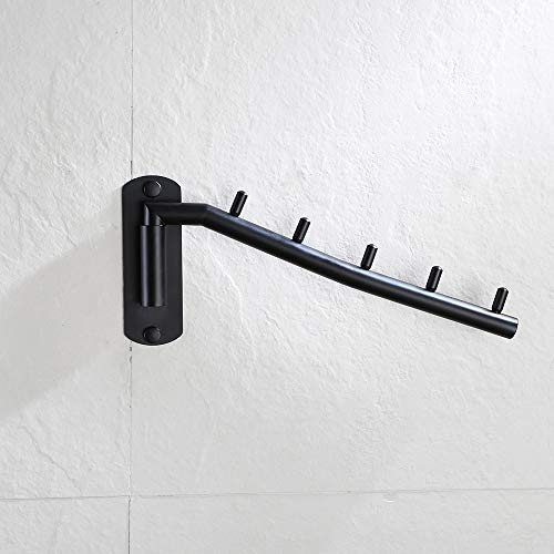 JQK Folding Clothes Hanger Rack, Stainless Steel Swing Arm - Image 7