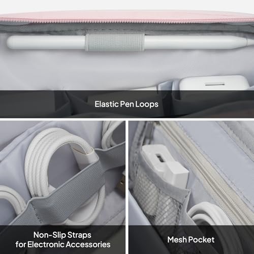 TOPEAST Quilted Cable Organizer Bag, Soft Tech Pouch & - Image 8