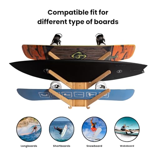 LISS The Sun Rack - Premium Wood Surfboard Wall Mount Rack - Image 7