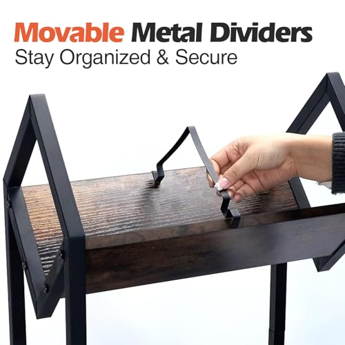 3 Tier Vinyl Record Storage Rack, 200-250 LP Storage Shelf - Image 7