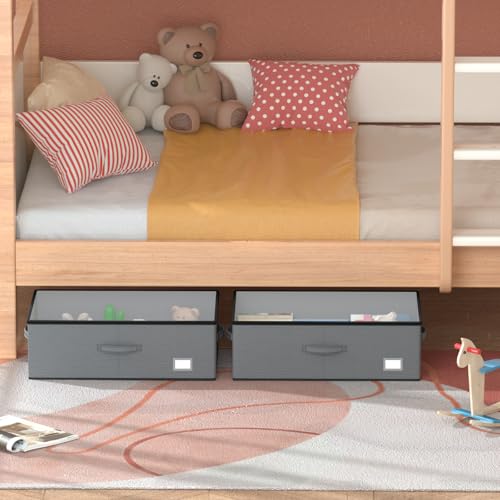 Under Bed Storage with Wheels, 10 inches height,Grey - Image 7