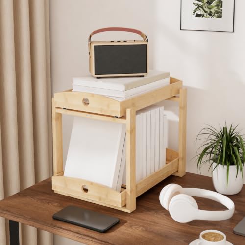 Bamboo Under Sink Organizer 2 Tier Pull Out Cabinet Storage - Image 8