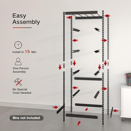 27 Gallon Tote Storage Rack, Heavy-Duty Storage Bin Rack - Image 8
