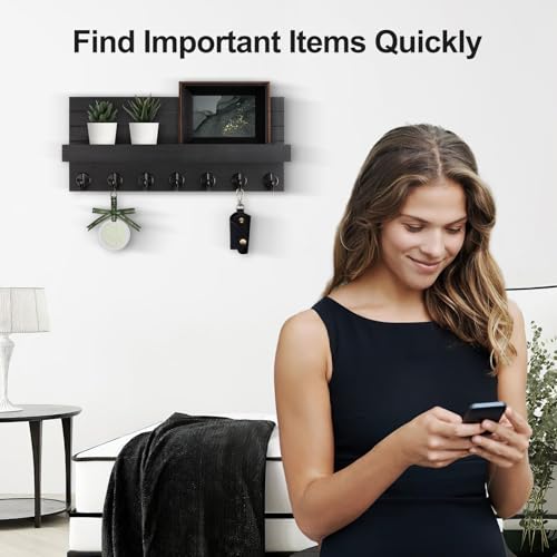 Lwenki Key Holder Wall Mount, Entryway Key and Mail Holder - Image 7