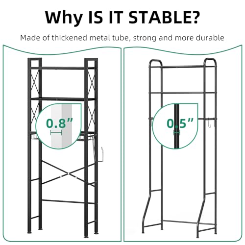 Over The Toilet Storage with X Shape Side Guardrail - Image 7