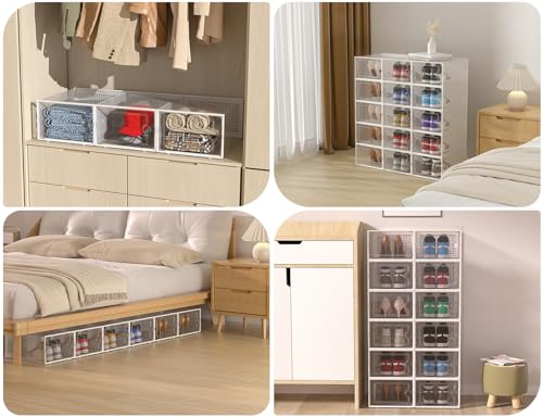 Kuject XX-Large Shoe Storage Boxes 12 Pack, Clear St | All Products - Image 8