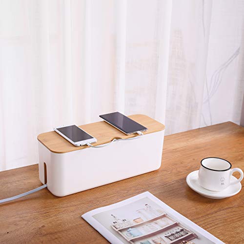 Changsuo Cable Management Box Small White, Extension Cord - Image 8