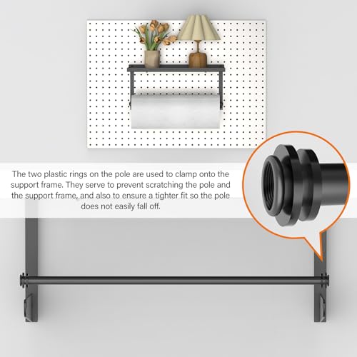 Pegboard Paper Towel Holder with Shelf, Heavy Duty Peg - Image 8