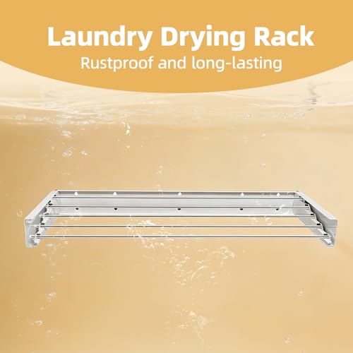Wall Mount Clothes Drying Rack 32", 50lbs Capacity - Image 7
