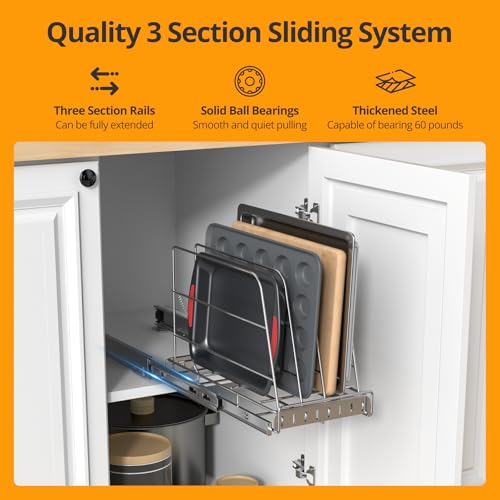 Pull Out Cabinet Organizer for Cutting Board, Cookie | Pull Out Organi - Image 3