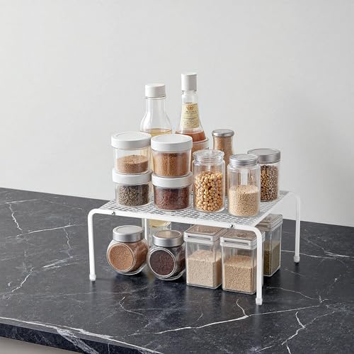 Kitchen Cupboard Organiser-2 Pack Metal Wire Storage Shelf Insert - Image 8