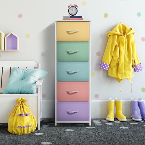 Sorbus Dresser for Kids Bedroom, Fabric Drawers (5 Drawer - Image 7