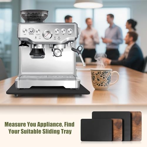 Sliding Tray for Coffee Maker, 360° Rolling Tray Appliance - Image 8