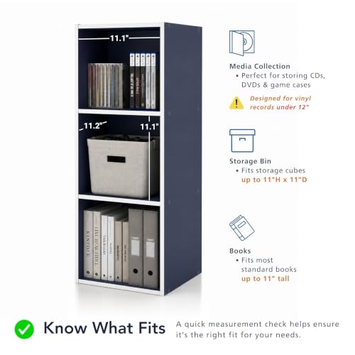 Homes: Inside + Out Apexa 3-Cube Storage Organizer | Home Organization - Image 7