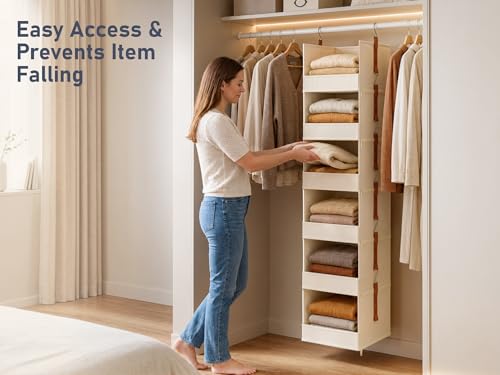 DIMJ Hanging Closet Organizer - 6-Tier Modular Hanging - Image 8