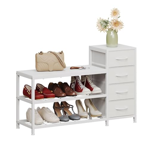 EXOTICA Industrial Shoe Storage Bench with 4 Drawers | All Products - Image 8