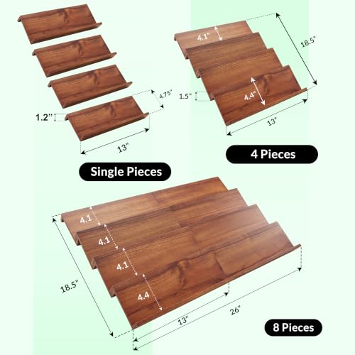Tinamo Acacia Wood 4-Tier Spice Rack Organizer for Cabinet, Pack - Image 8