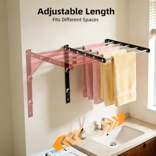 Wall Mounted Drying Rack, Foldable Laundry Rack - Image 7