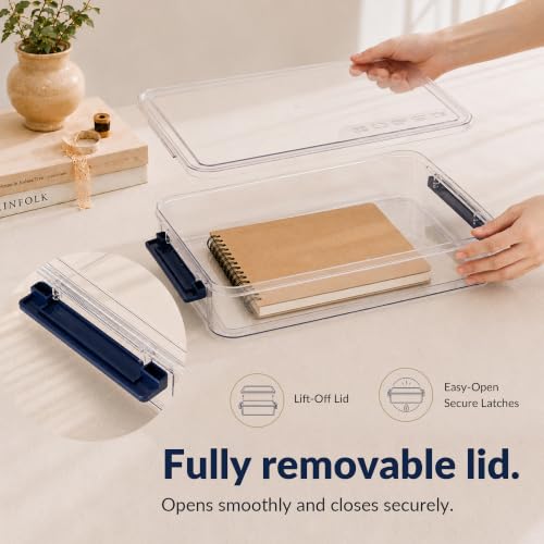 CATOOMUU 2-Pack 9x13 Clear Plastic Project Case Stackable - Image 8