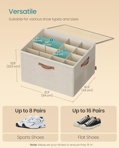 SONGMICS Shoe Organizer for Closet, Fabric Bins, Fit | All Products - Image 7