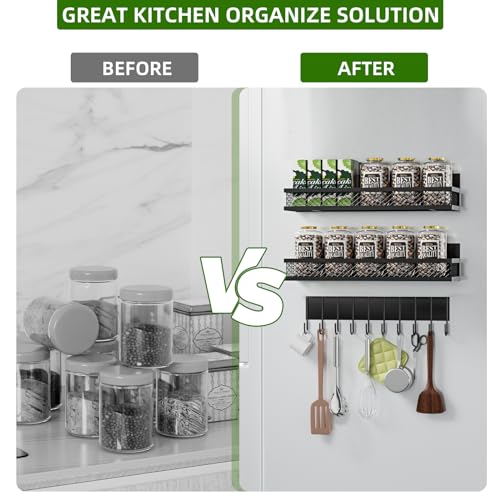 Magnetic Spice Rack for Refrigerator, 3 Pack Magnetic - Image 8