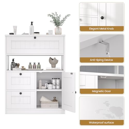 Bathroom Cabinet, Modern Bathroom Floor Storage Cabinet - Image 7