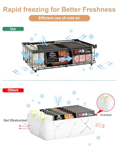 UMDONX 4-Pack Expandable Stackable Large Freezer Storage Boxes - Image 8