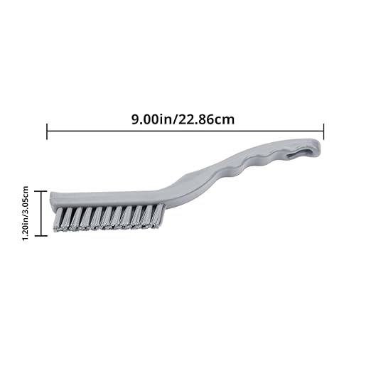 SPARTA Detail Brush Grout Brush, Crevice Brush with Hanging Hole for Bathroom, Kitchens, Countertop, Plastic, 9 Inches, Blue, (Pack of 6)