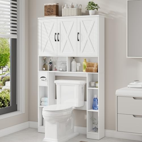 Vabches Over The Toilet Storage Cabinet with 3 Barn - Image 8